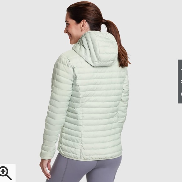 Eddie Bauer Down Puffy Hooded Jacket Medium - Picture 2 of 13